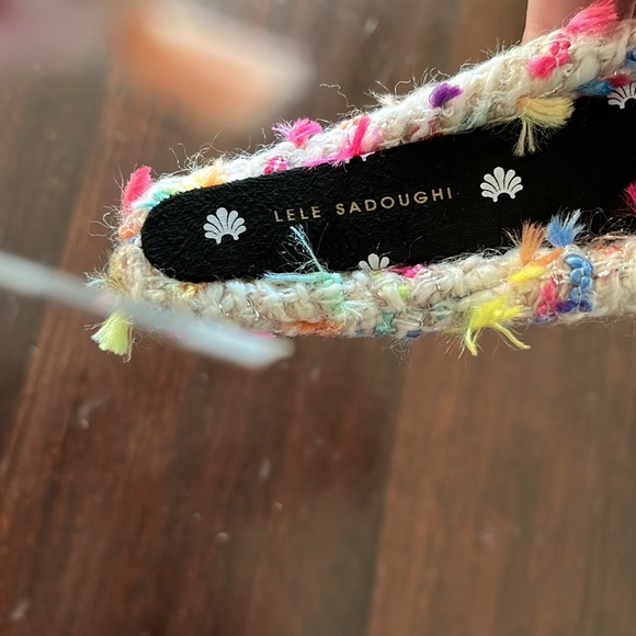 Lele Sadoughi Multicolor Boucle Knotted Headband Rainbow Confetti NWT - Picture 7 of 9